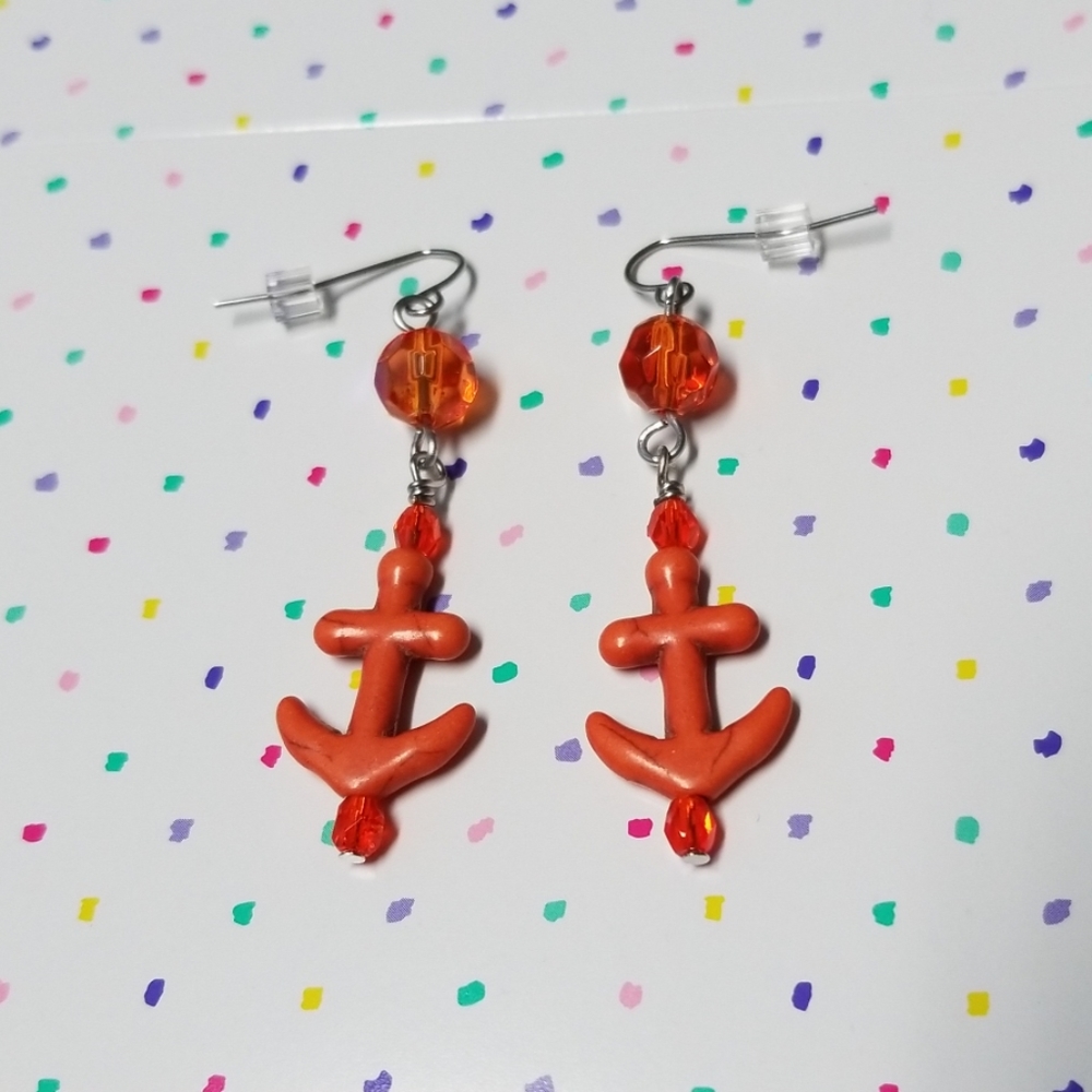 Sterling Silver Anchor Earrings!